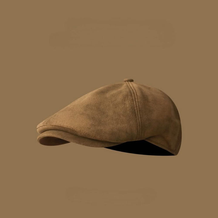 Khaki classic newsboy cap, adjustable for comfortable, stylish, and versatile unisex wear.