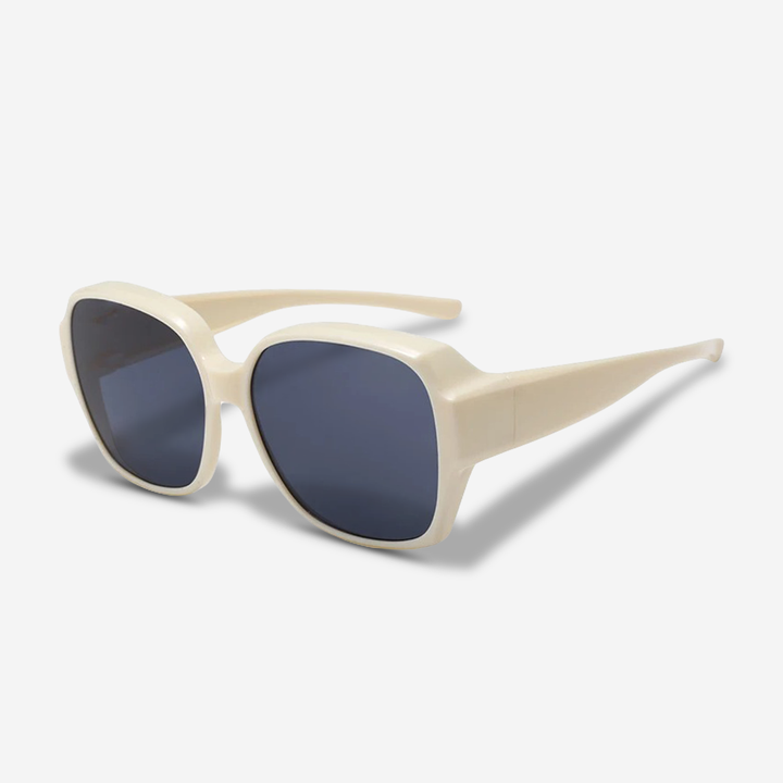 Outdoor snap-on sunglasses for prescription eyewear, perfect for cycling, fishing & glare reduction.