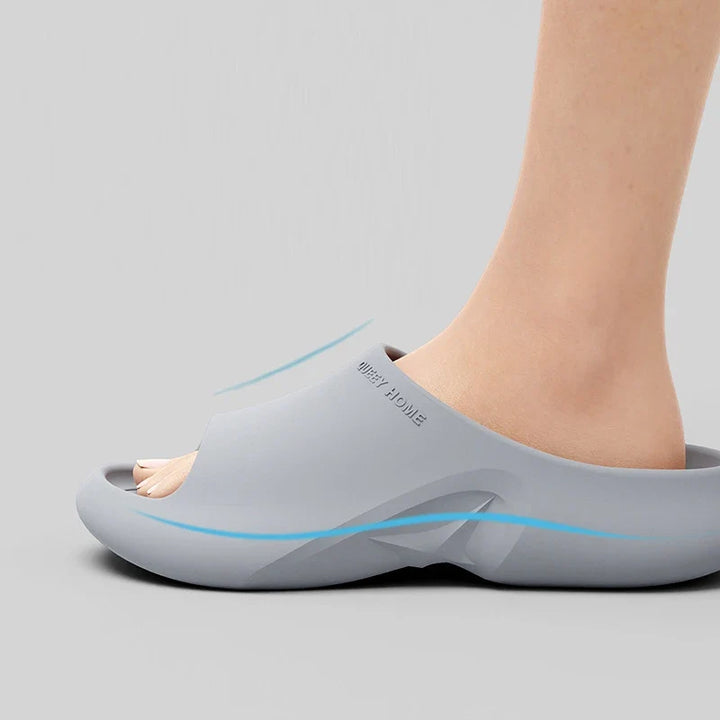 Lightweight breathable unisex EVA slides, offering cloud comfort. Ideal modern casual footwear for summer relaxation.