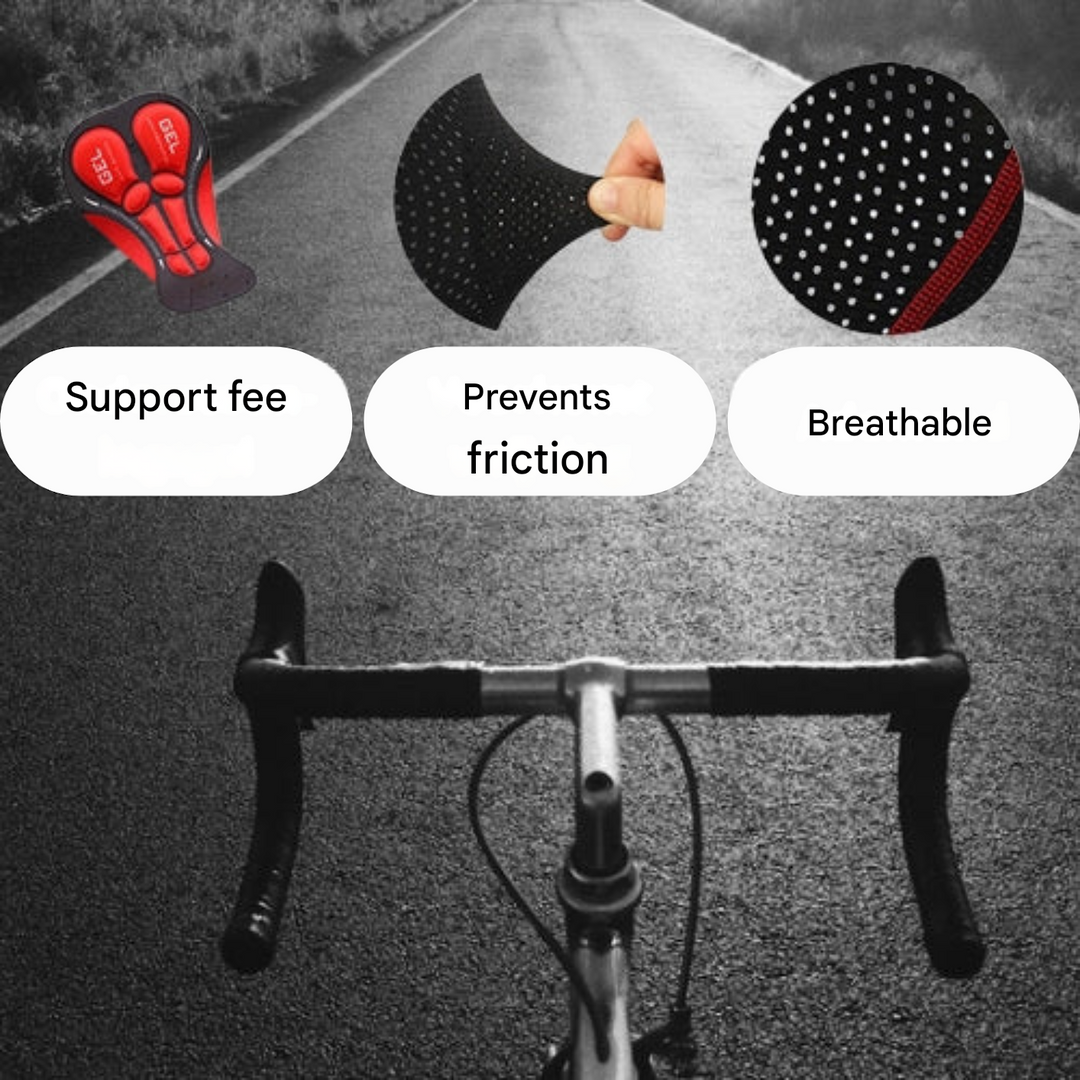 Ergonomic CloudFit padded cycling shorts, offering anti-shock protection & ultimate comfort for unisex riders.