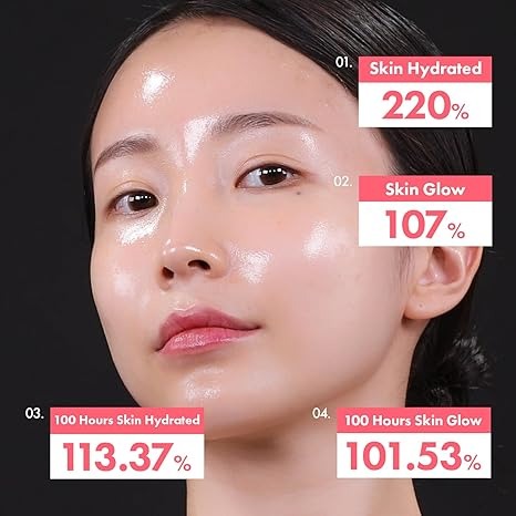 Model applies Collagen Cream Face Mask, achieving deeply hydrated, radiant, and firm youthful skin.