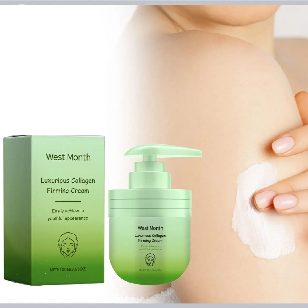 Unisex collagen firming and hydrating cream for youthful, elastic skin. Anti-aging moisturizer for face & body.