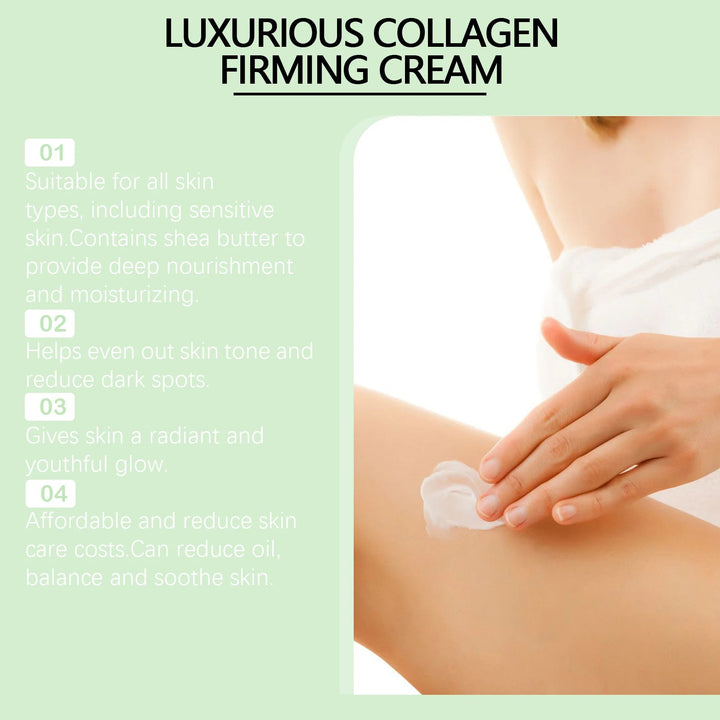 Collagen-rich firming cream, 3.53 oz, deeply hydrates & improves skin elasticity for a youthful, anti-aging glow.