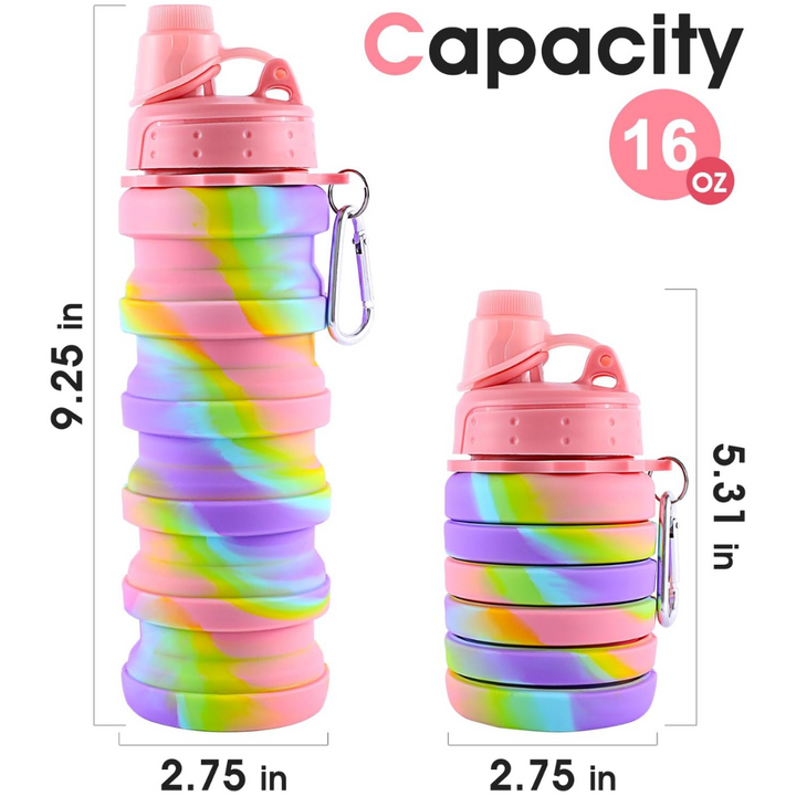 Essential outdoor gear: a collapsible silicone water bottle for camping, gym, and everyday use.