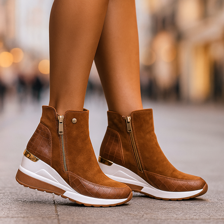 Unisex Comfort Mid-Top Sneakers, providing orthopedic support & stylish casual footwear for everyday wear.