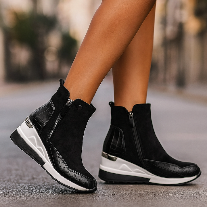 Orthopedic Mid-Top Sneakers for unisex comfort, featuring advanced arch support & shock-absorbing soles.