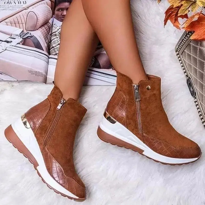 Modern Unisex Mid-Top Sneakers, combining orthopedic support, plush comfort, and versatile casual style.