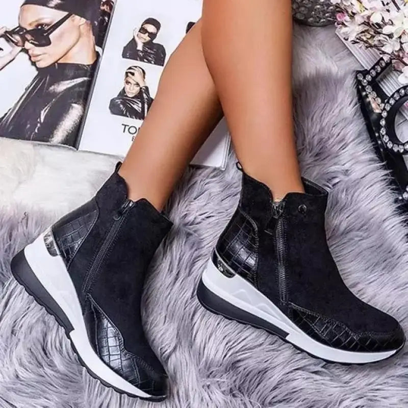 Comfortable Mid-Top Sneakers, a unisex orthopedic footwear choice with a stylish aesthetic & superior foot support.