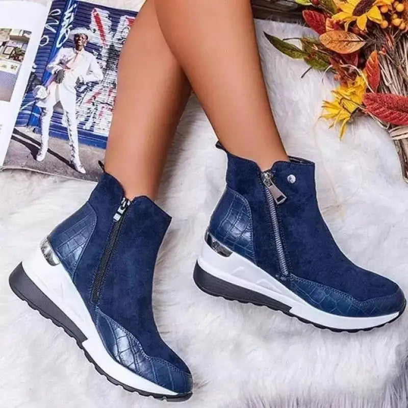 High-performance Unisex Mid-Top Sneakers, delivering orthopedic comfort, shock absorption, and sporty casual style.