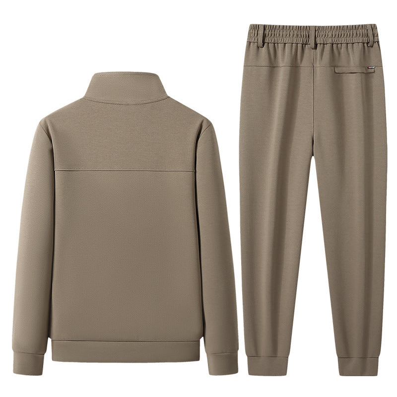 Stylish unisex brown tracksuit set, ultra-soft and tailored for comfort, ideal for sporty activities & loungewear.