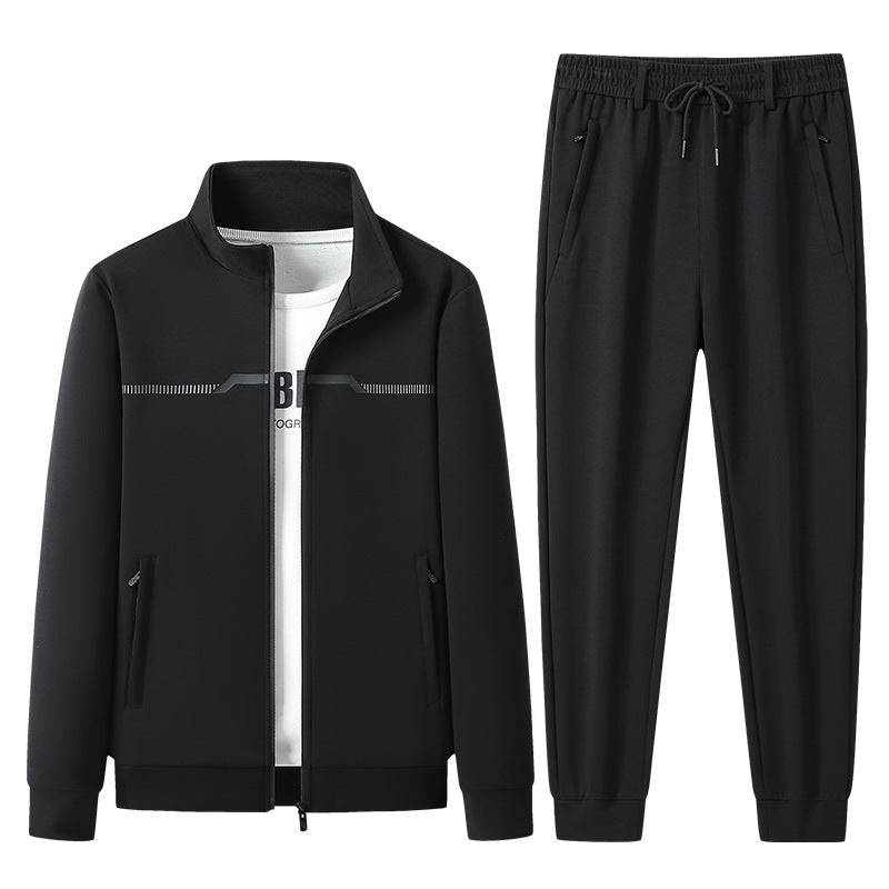 Sporty unisex brown tracksuit set, perfect for athleisure activities and casual wear with its sleek, comfortable design.