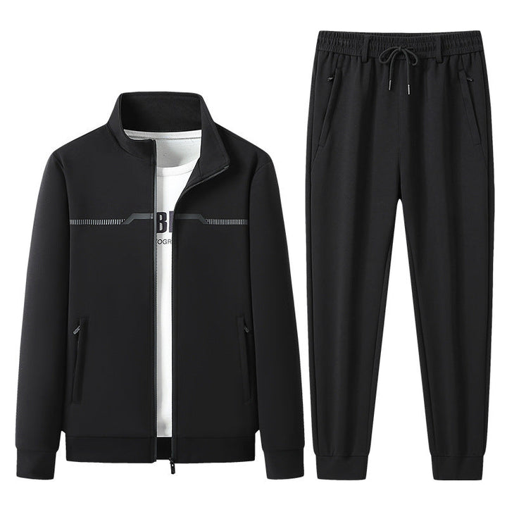 Sporty unisex brown tracksuit set, perfect for athleisure activities and casual wear with its sleek, comfortable design.