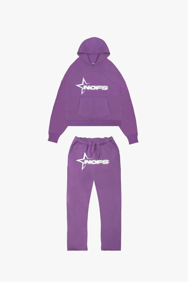 Unisex athletic style tracksuit with a comfy hoodie and relaxed fit jogger pants, great for everyday wear.
