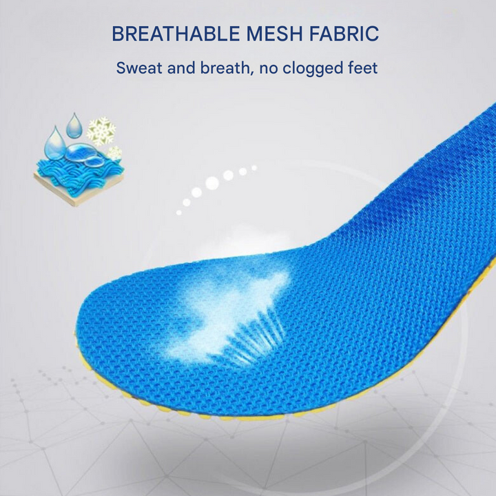 Orthopedic gel shoe inserts by ComfortPlus. Experience foot pain relief and comfort with excellent arch support.