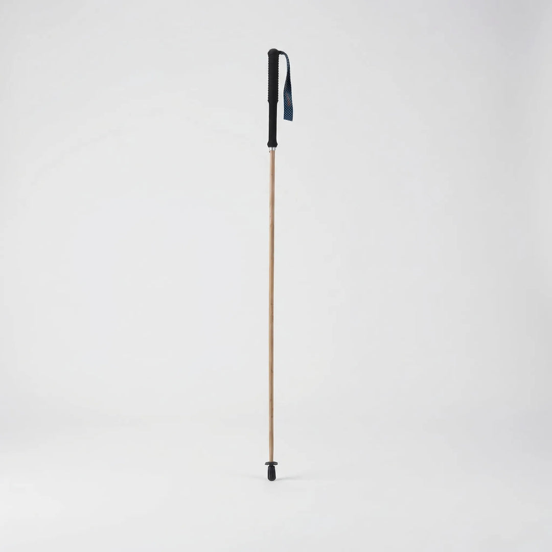 Ergonomic compact folding trekking pole. Provides stability for hiking, trail walking, and outdoor adventures.