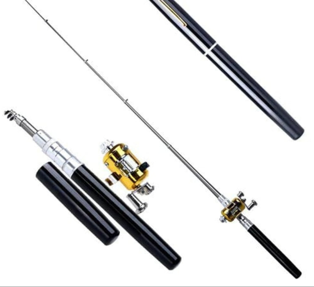 High-quality compact fishing rod & reel for unisex travel; durable & portable angler gear.