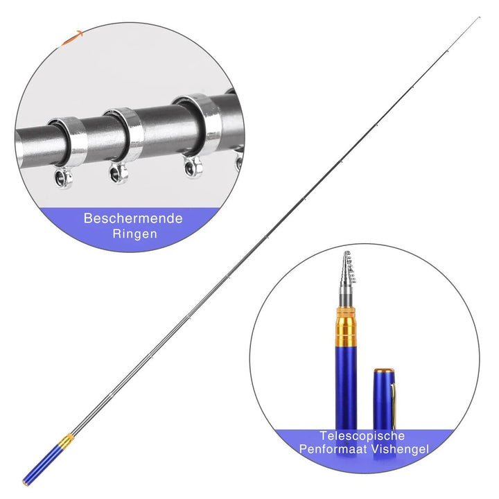 Unisex fishing kit: a sturdy, compact rod & reel for on-the-go fishing trips.