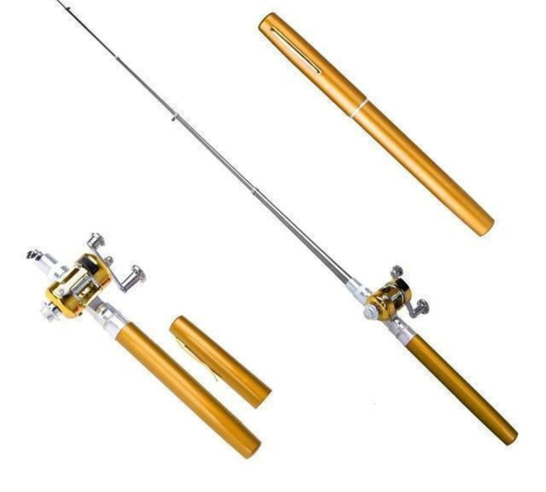 Lightweight & compact fishing rod and reel combo, essential portable travel gear.