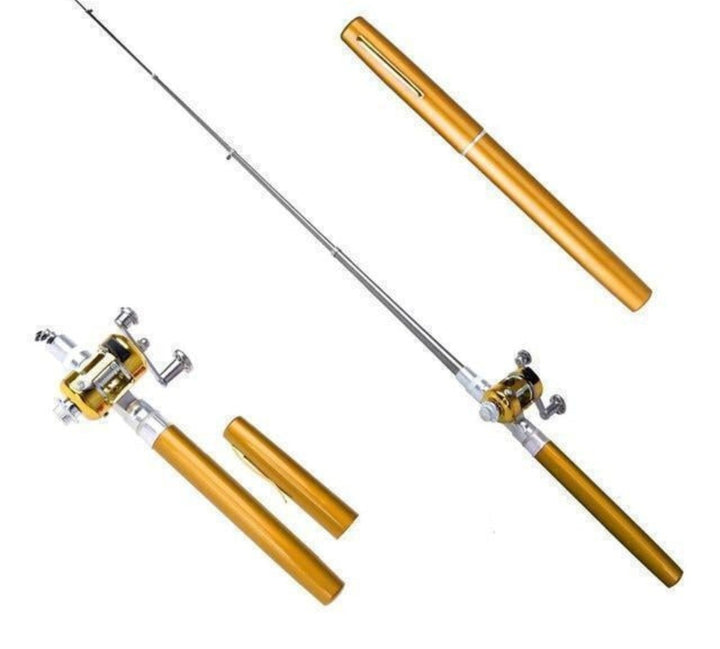 Lightweight & compact fishing rod and reel combo, essential portable travel gear.