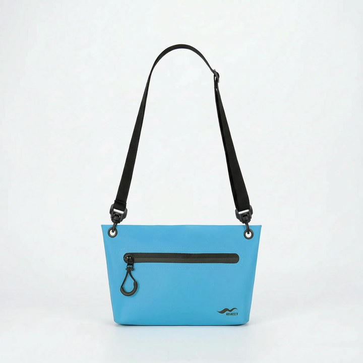 Easy-carry cross-body dry bag, water-resistant for hands-free outdoor travel and hiking.