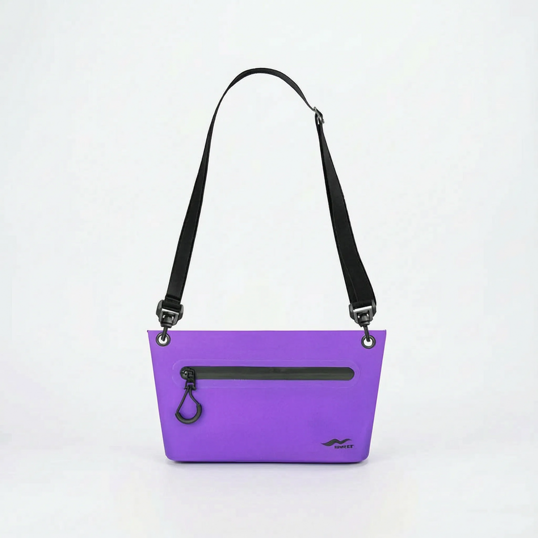 Vibrant multi-color dry bag, water-resistant & compact for diverse outdoor adventures.