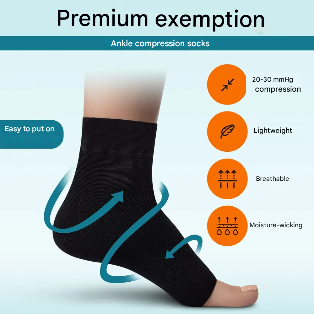 Unisex ankle support compression socks. Relieve pain, reduce swelling, and boost circulation for active feet.