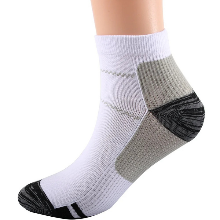 Travel compression socks for improved circulation, reducing leg swelling & fatigue.