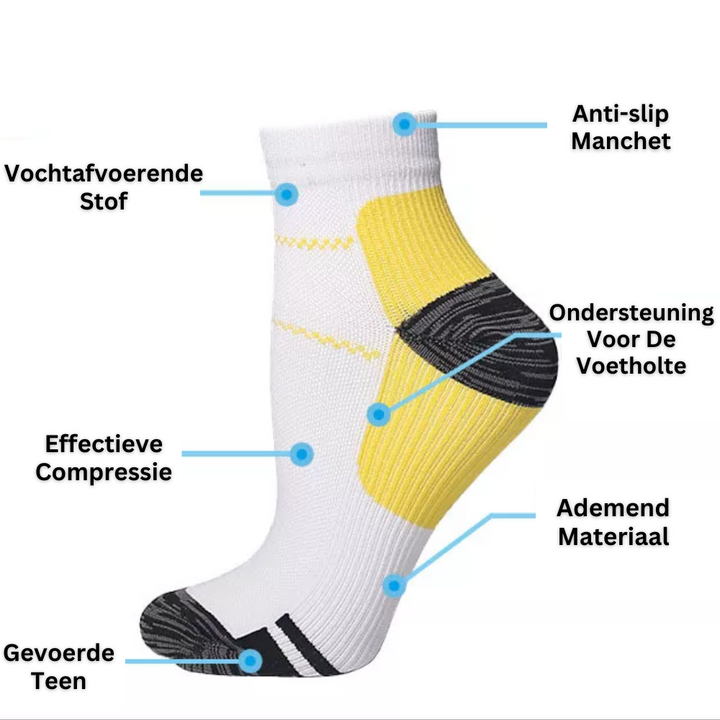 Unisex athletic compression socks for enhanced foot & leg support, promoting healthy circulation.