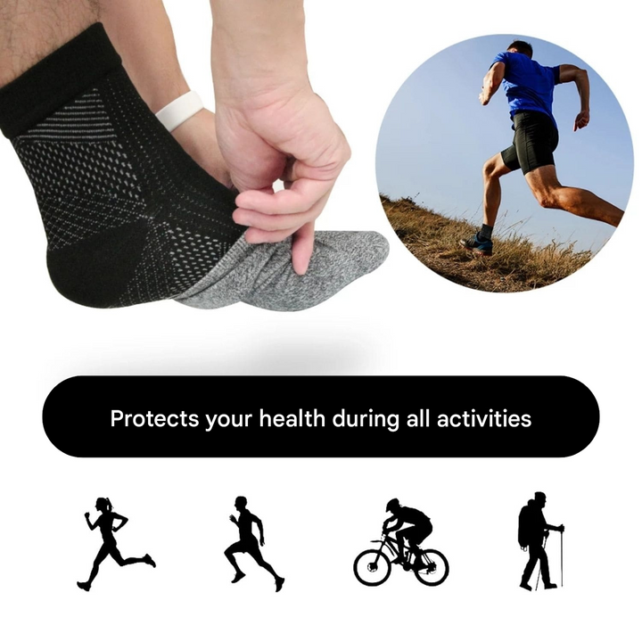 Soft, unisex compression socks for all-day comfort & health support.