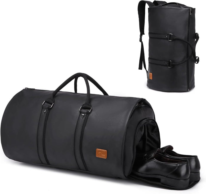 Travel duffel with garment compartment, smart luggage for weekend getaways.