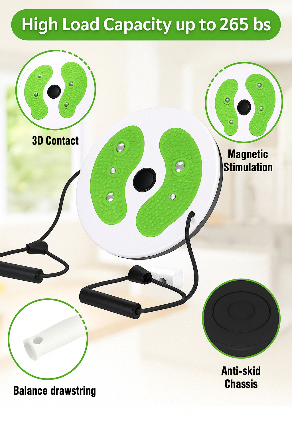 Compact Unisex Core Trainer for home gym abdominal fitness, featuring magnetic therapy for enhanced results.