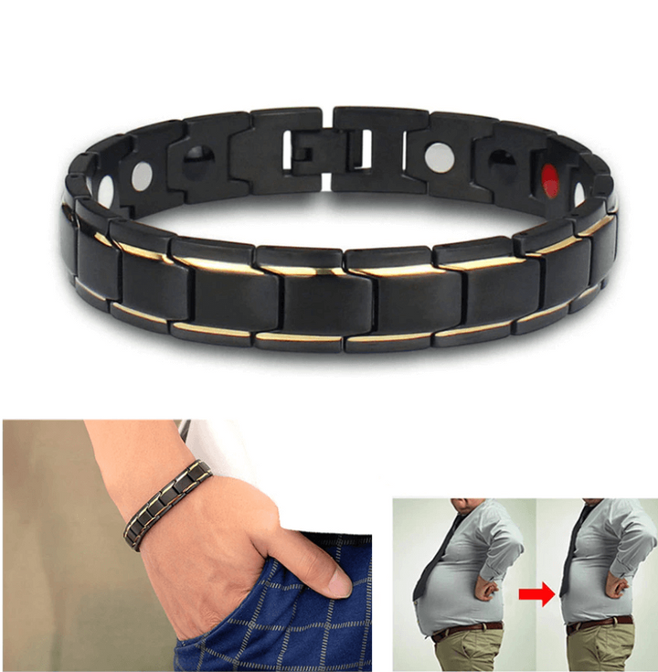 High-quality stainless steel magnetic bracelet with integrated bio-act tech