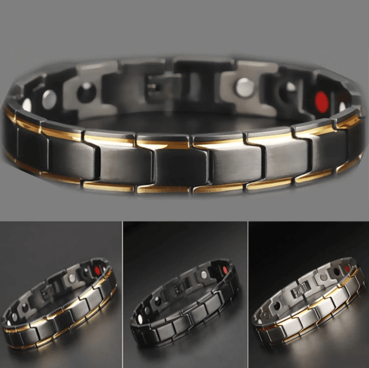Elegant stainless steel magnetic bracelet, a versatile wellness accessory