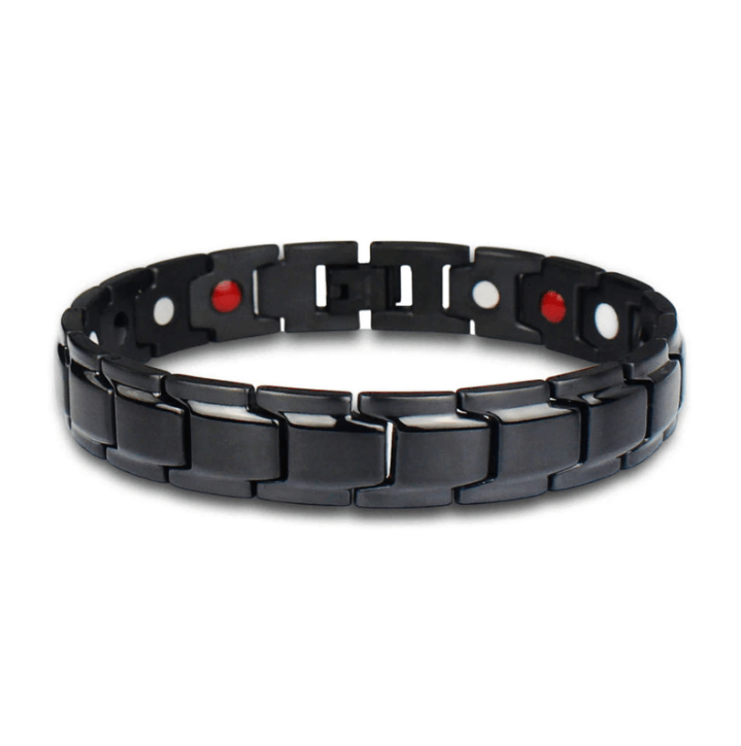 Magnetic therapy bracelet in stainless steel, suitable for men and women
