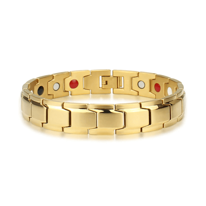 Wellness jewelry: unisex stainless steel magnetic bracelet for energy balance