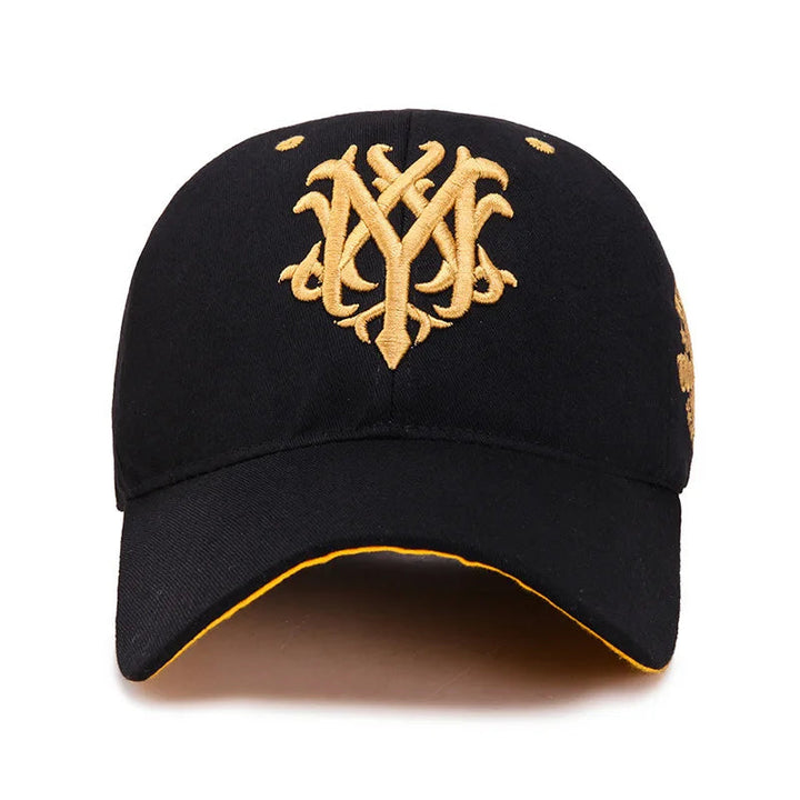 Stylish adjustable unisex baseball cap featuring a striking embroidered wolf graphic.