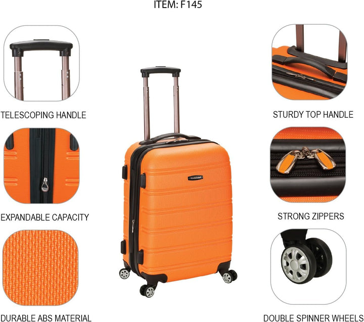 2tone green lightweight hardside carry-on luggage. Expandable, double spinner wheels. Unisex, perfect for travel.