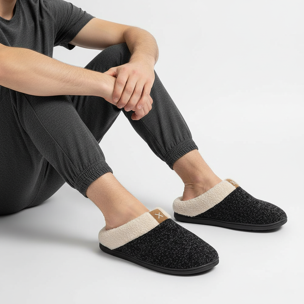 Unisex CloudStep house slippers with non-slip sole, perfect for cozy winter wear