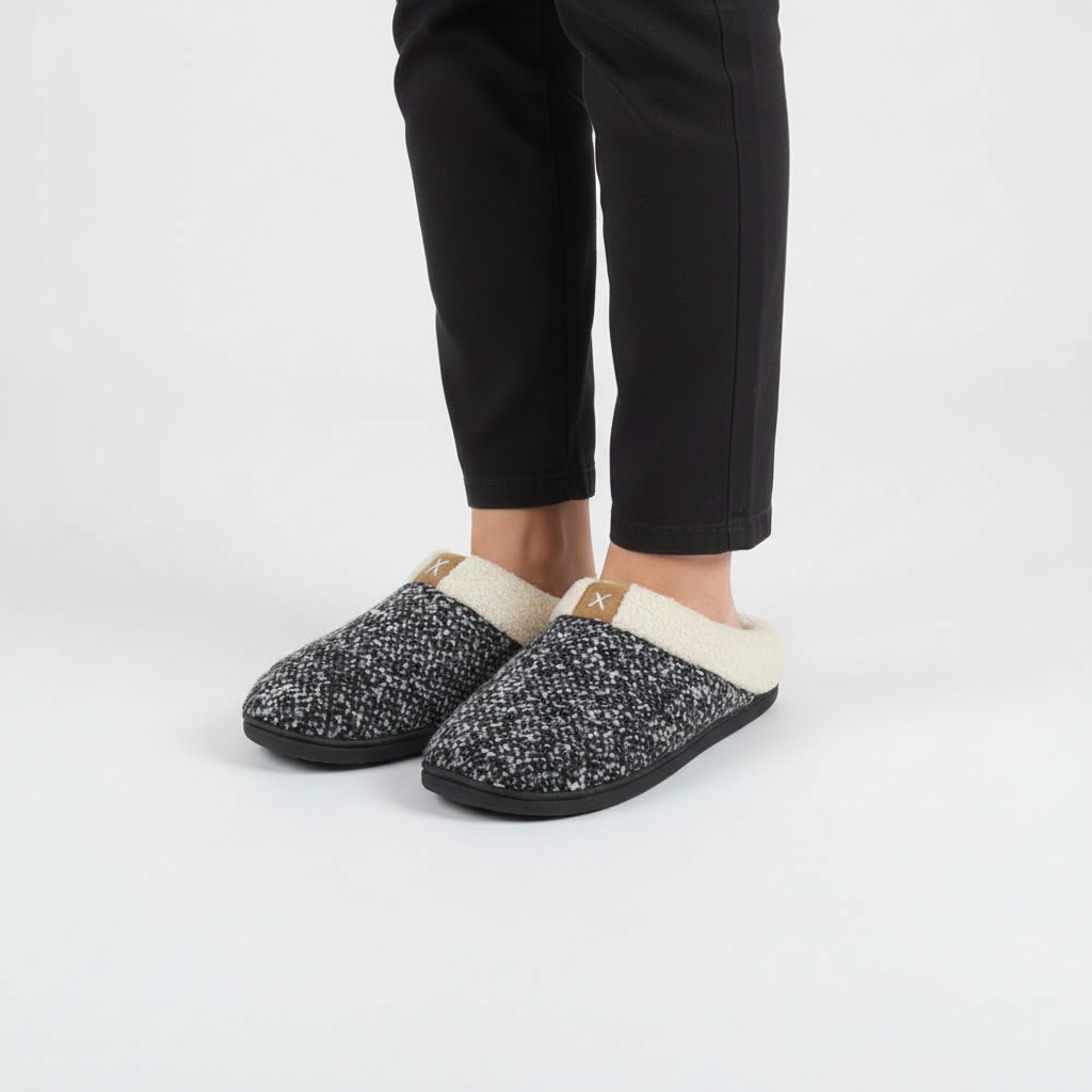 CloudStep unisex comfort shoes: memory foam house slippers with soft plush lining