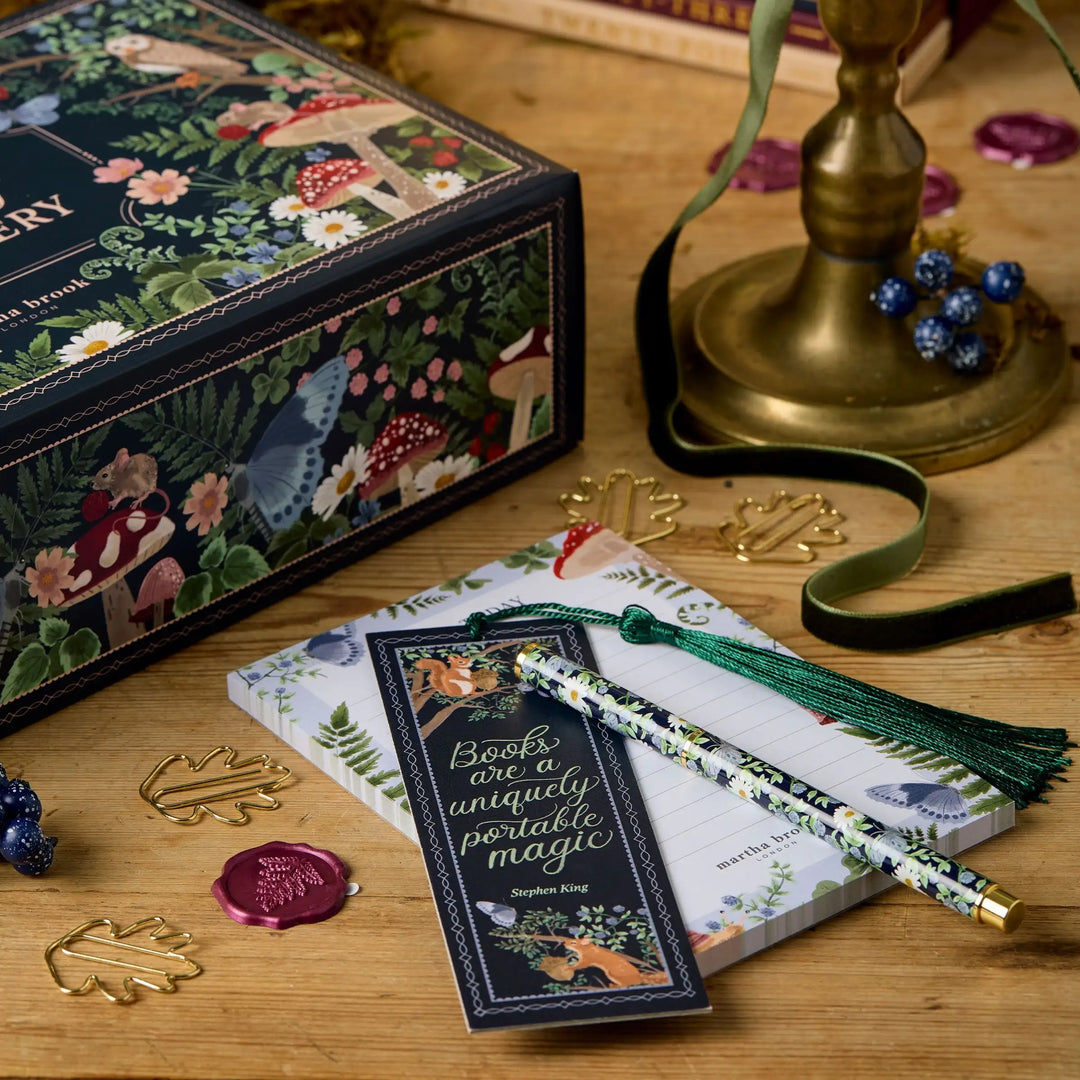 Unisex advent calendar for crafts, filled with various stationery items like pens, erasers, and stickers