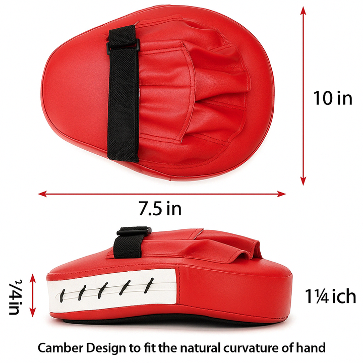 Training gear: curved boxing strike pad for MMA, Muay Thai, Taekwondo & martial arts.