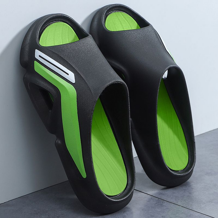 EVA foam cushioned slides, unisex comfort sandals for easy, lightweight summer wear.
