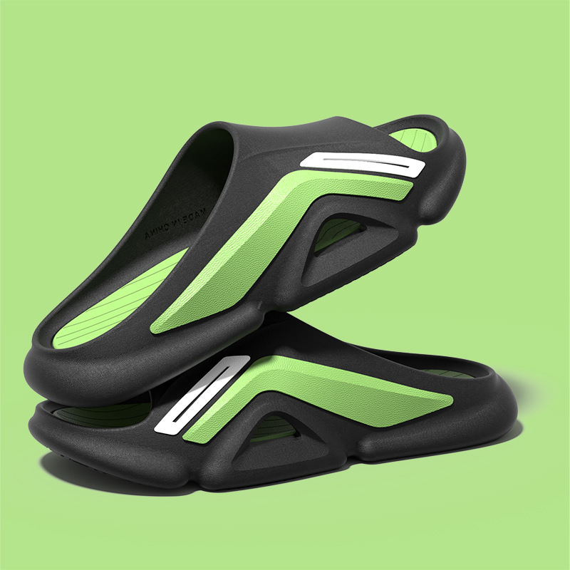 Soft EVA foam unisex slides, cushioned sandals for comfortable summer casual footwear.