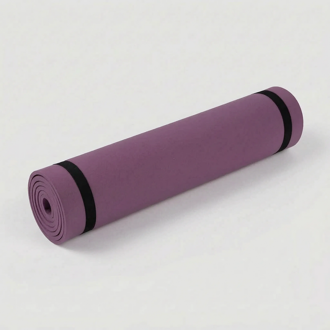 Unisex workout mat, cushioned for gym & home use. Non-slip fitness accessory for floor exercises & pilates.