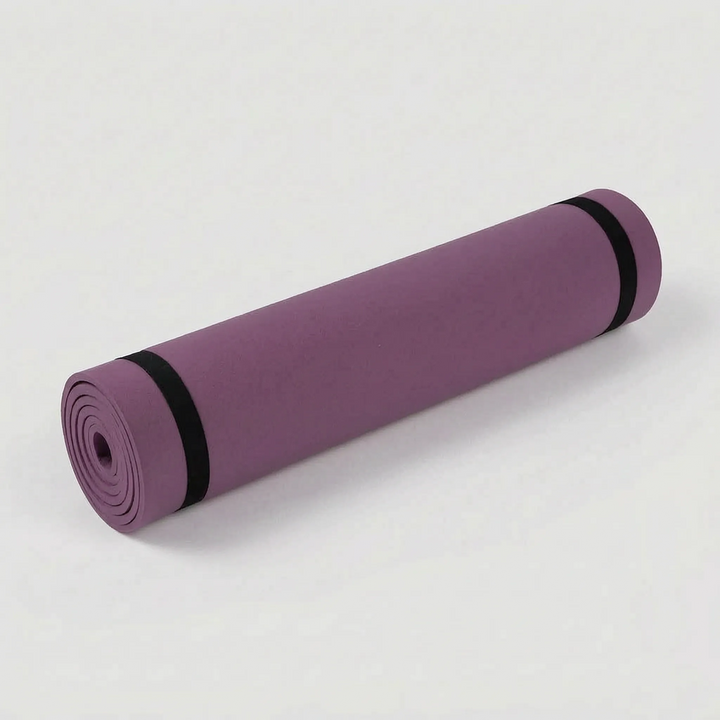 Unisex workout mat, cushioned for gym & home use. Non-slip fitness accessory for floor exercises & pilates.