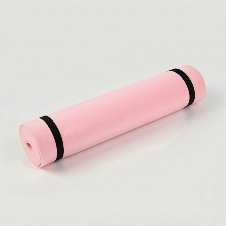 EVA foam cushioned exercise mat for yoga, pilates & workouts. Non-slip & durable, ideal for home gym floor exercises.