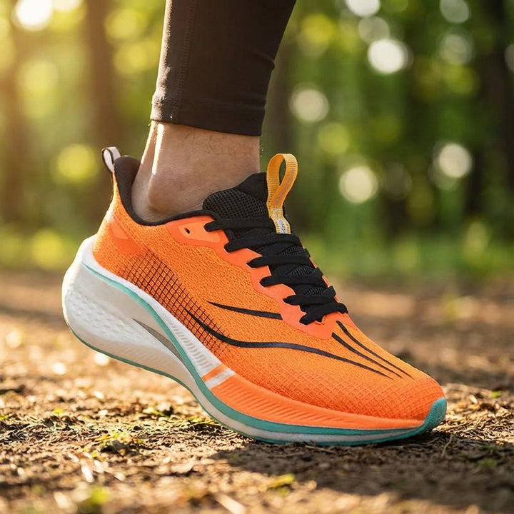 Unisex cushioned running shoes, Frances model, ideal for long distance support & comfort.