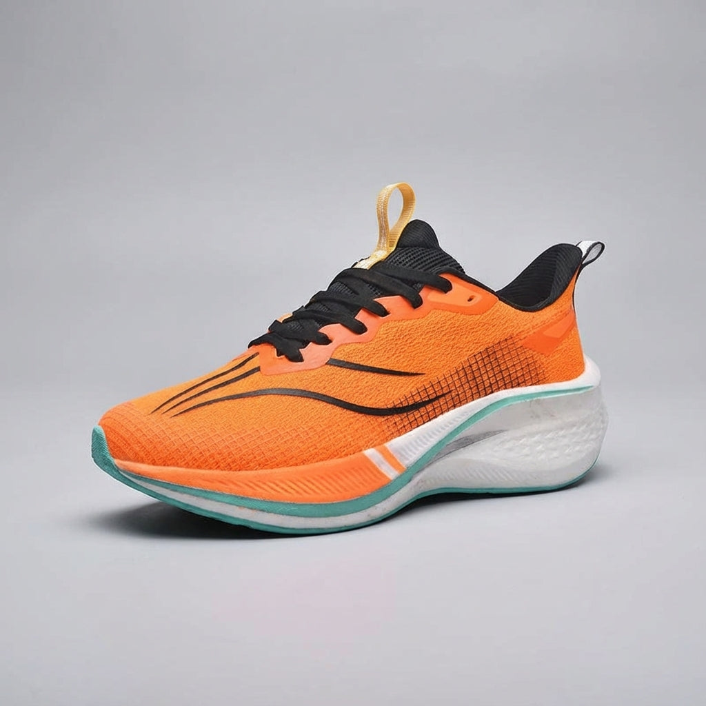 Frances unisex athletic footwear with advanced cushioning for sustained long distance runs.