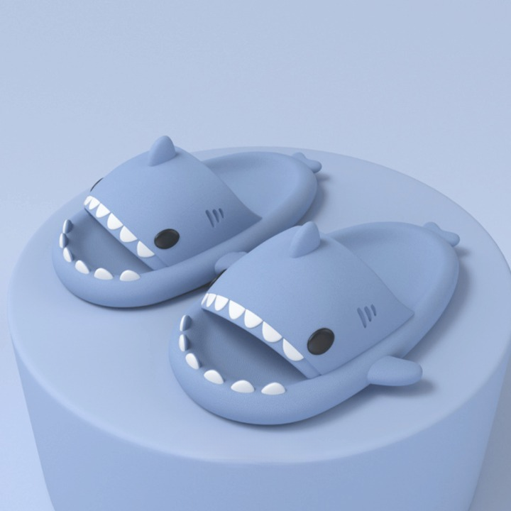 Unisex Cushioned Shark Slide Sandals, soft EVA footwear for ultimate comfort, lightweight