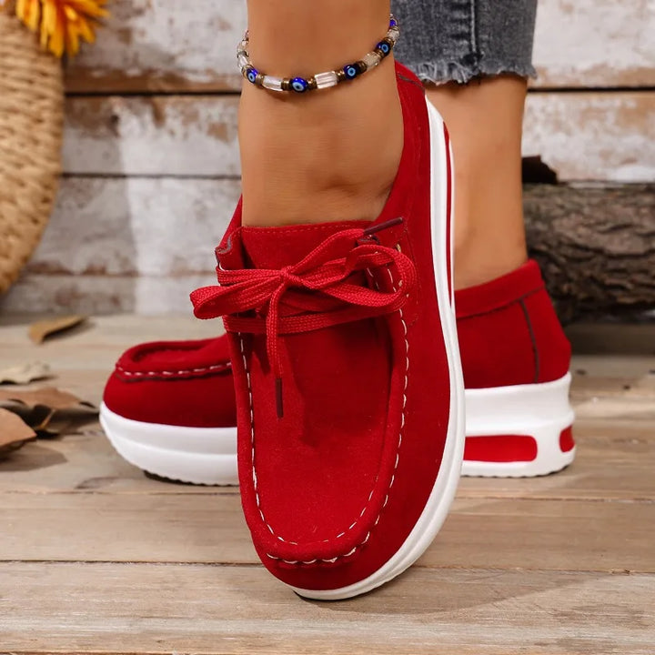 Unisex comfort shoes, lace-up, shock-absorbing for walking & daily activities.